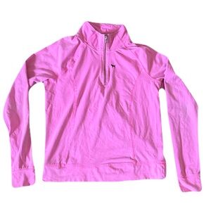 2/$40 PINK Victoria's Secret Pink Quarter Zip Athletic Pullover Sweater Size L